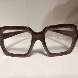 Grey clear lens sunglasses. Super cool look
